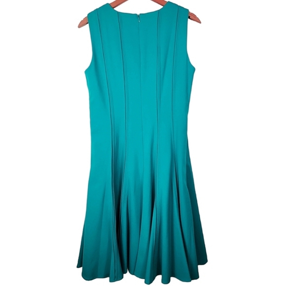 Calvin Klein Teal Fit & Flare Dress - Picture 5 of 7